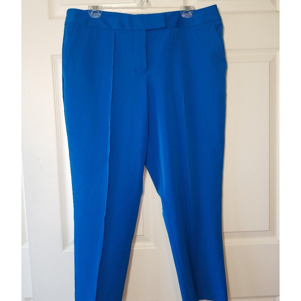 Worthington ankle Leg Dress Pants Women's Blue Stretch size 12S